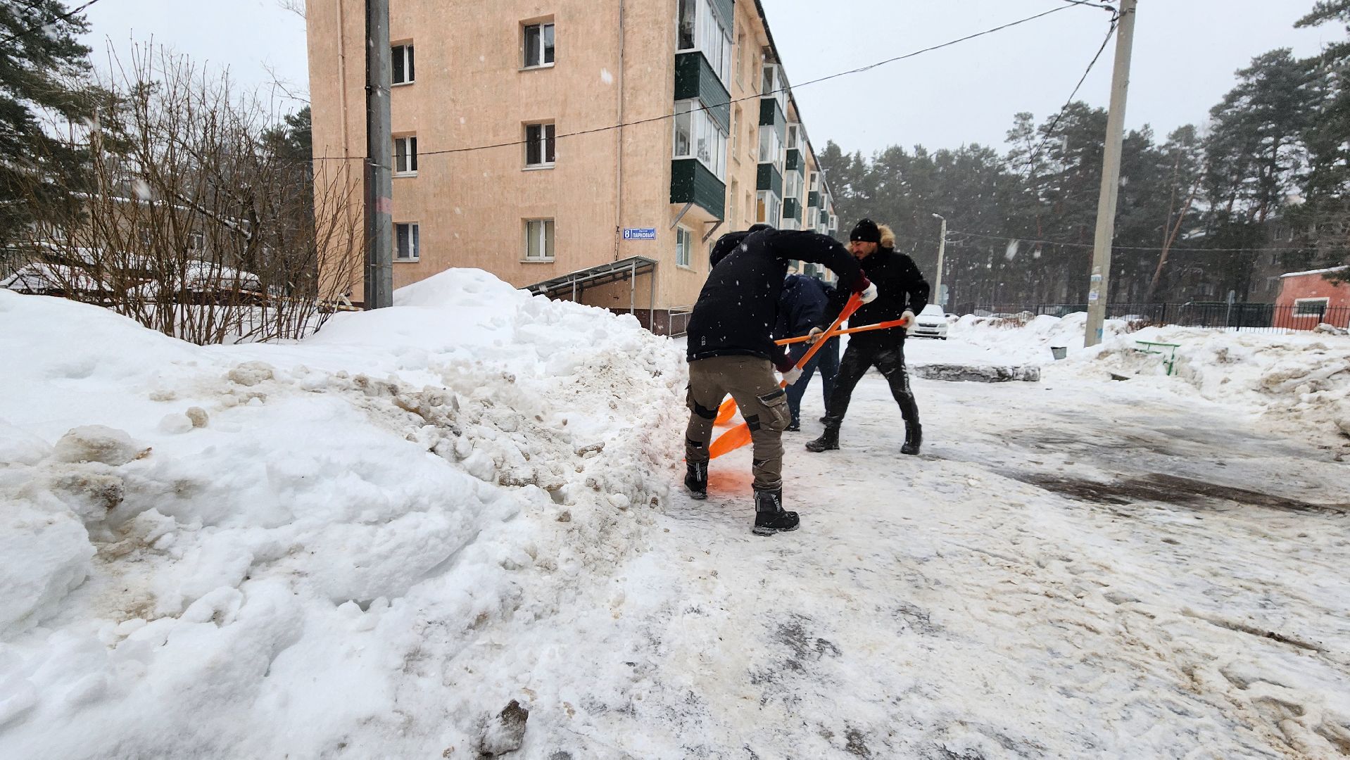 снег, протвино, благоустройство, комбинат благоустройства, циклон ольга,