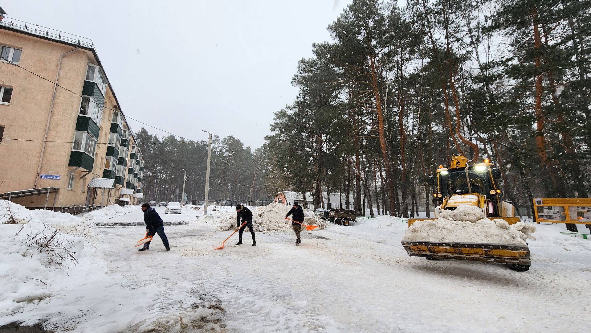 снег, протвино, благоустройство, комбинат благоустройства, циклон ольга,