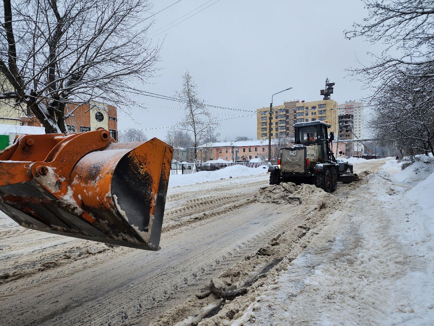 коммунальные службы, уборка снега, циклон, Старая Купавна, Богородский городской округ,