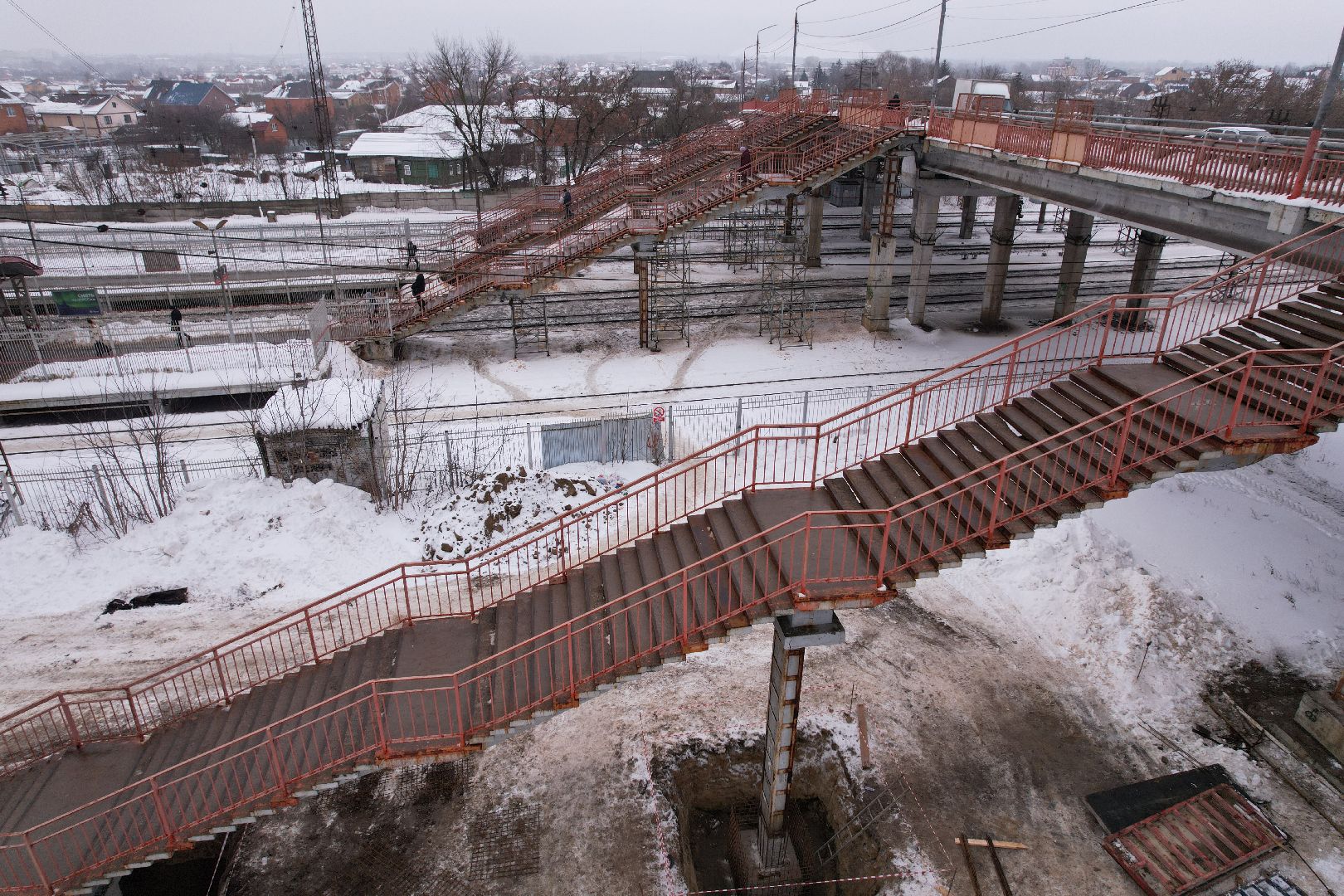 видео с коптера, путепровод 88 км,