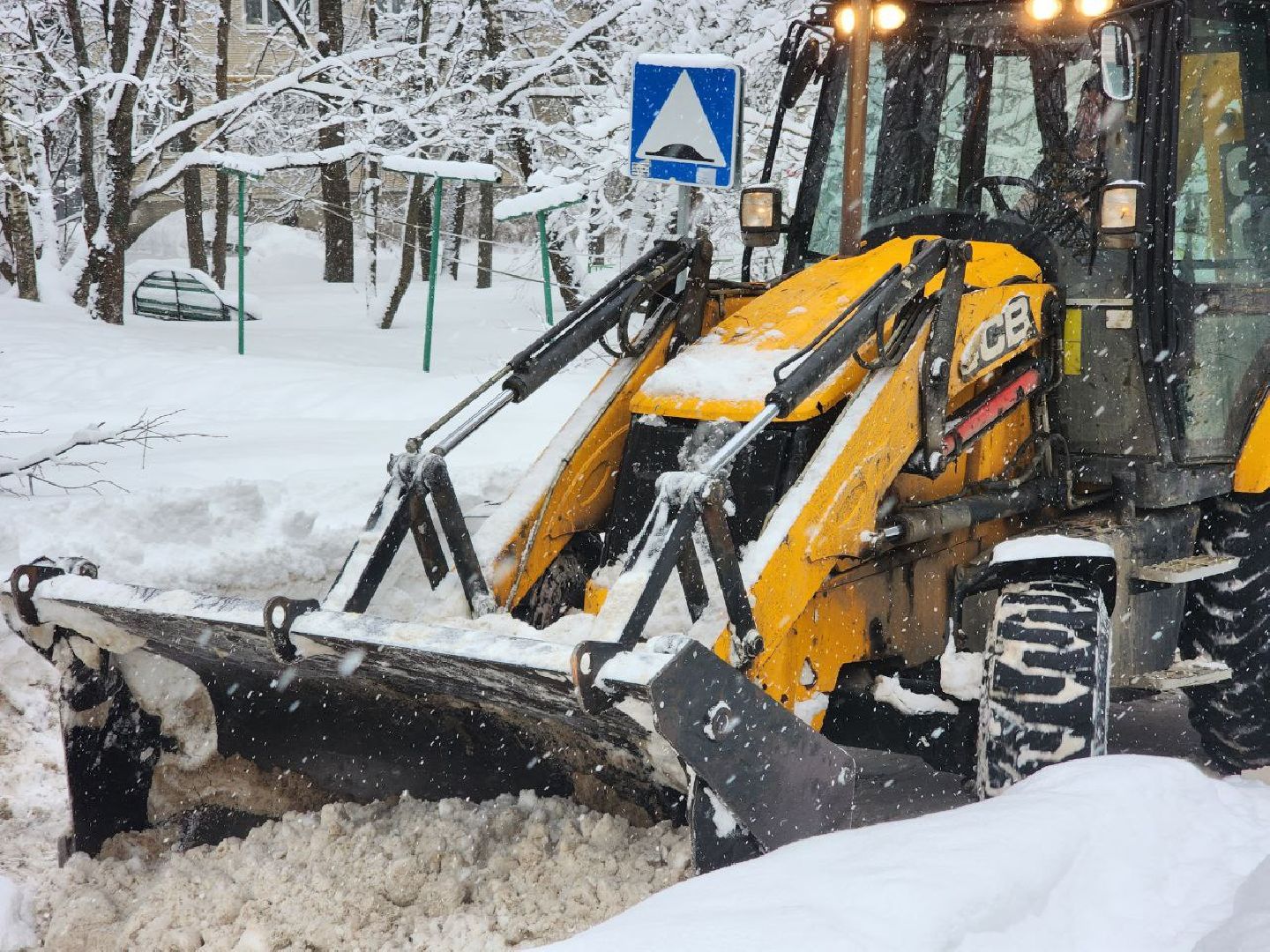 Солнечногорск, Снегопад, Уборка снега, МБУ, Рабочие,