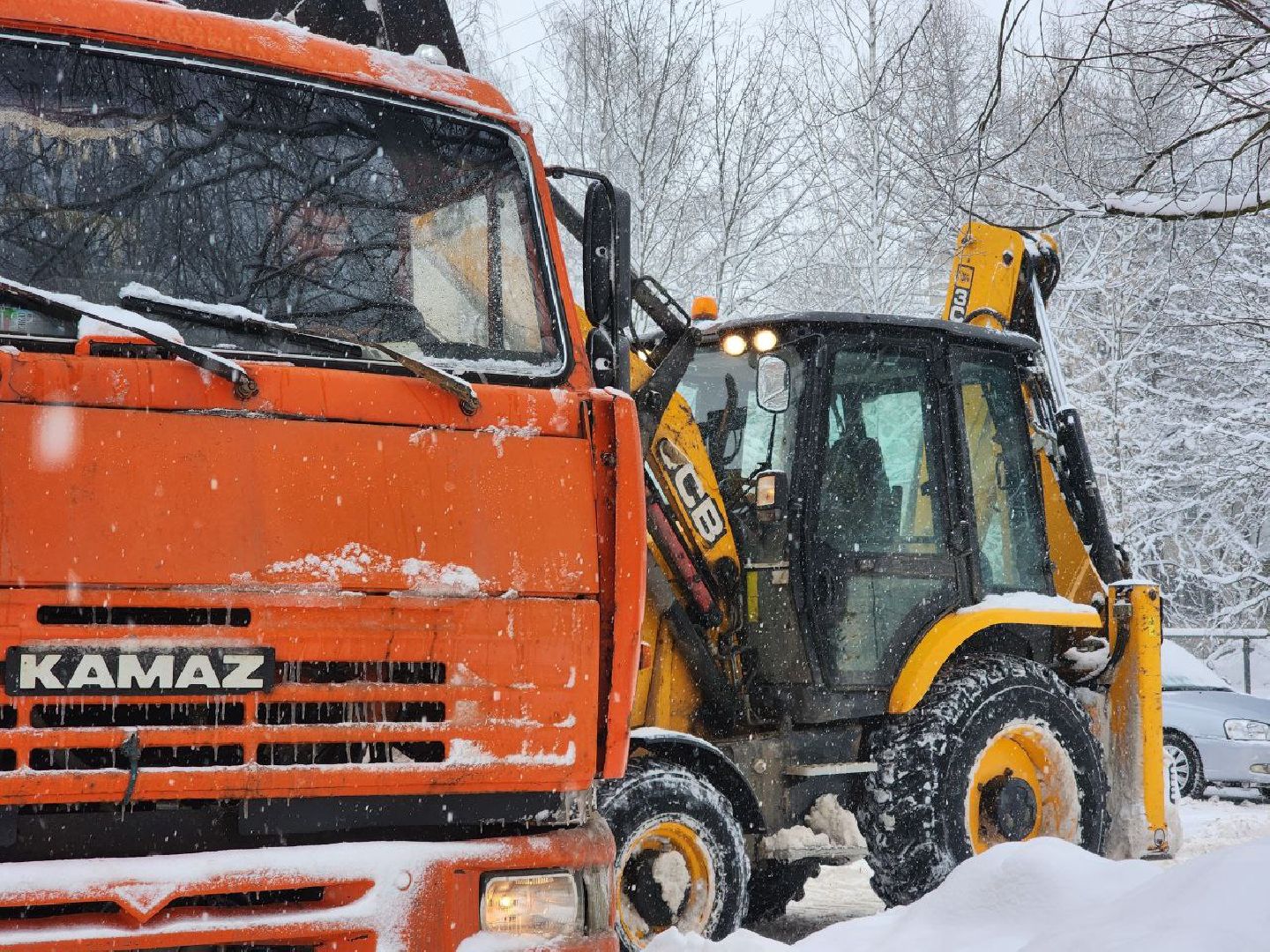 Солнечногорск, Снегопад, Уборка снега, МБУ, Рабочие,