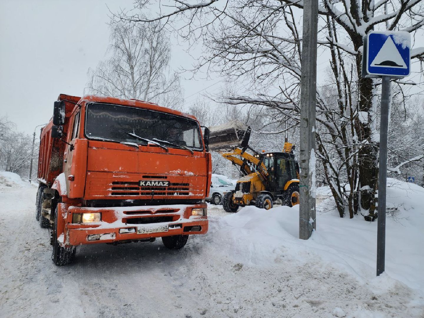 Солнечногорск, Снегопад, Уборка снега, МБУ, Рабочие,