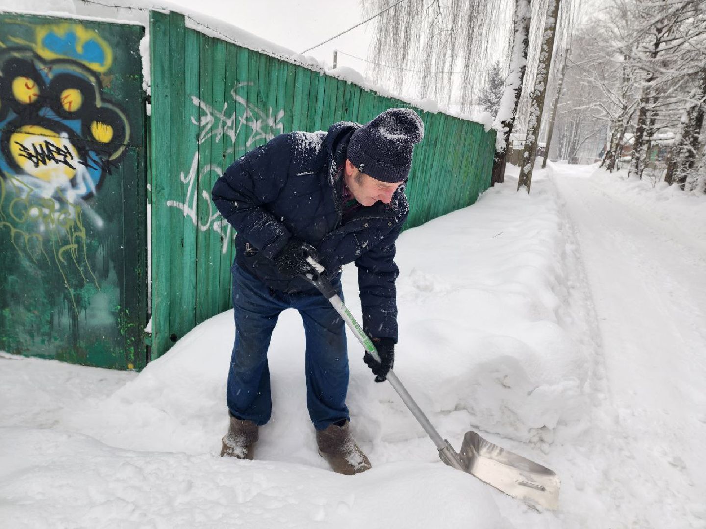 Солнечногорск, Уборка снега, Снегопад, Жители, Лопаты,