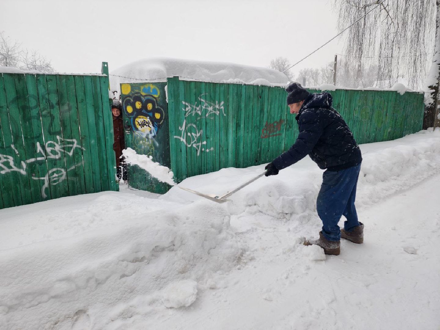 Солнечногорск, Уборка снега, Снегопад, Жители, Лопаты,