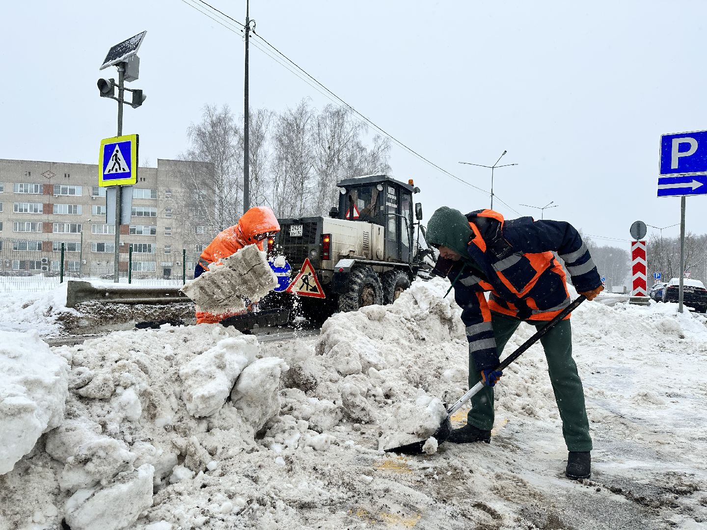 Снег, Циклон, уборка снега, наро-фоминск,