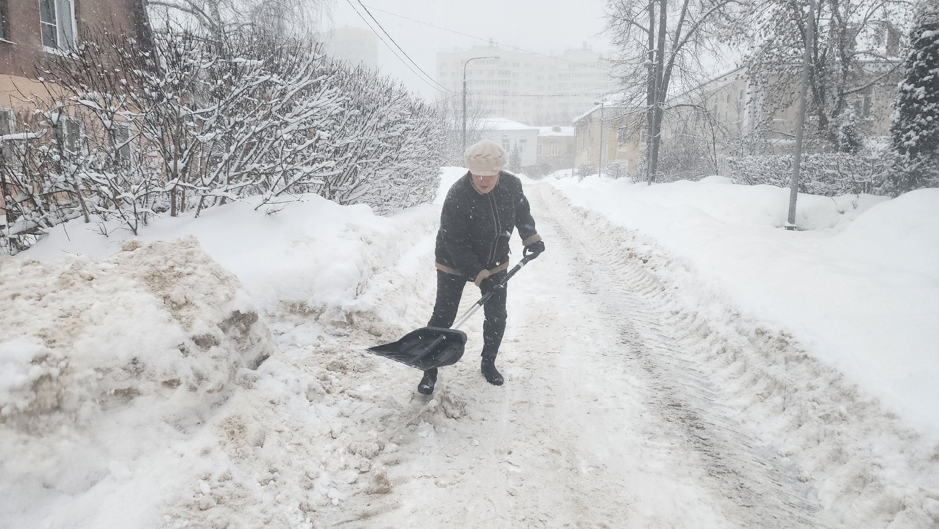 Подмосковье, Городской округ Пушкинский, циклон ольга, городское хозяйство ивантеевка, город это люди, общество, уборка снега,