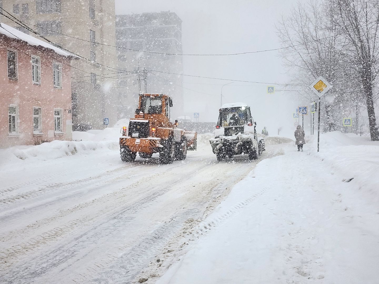 коммунальные службы, снегопад, циклон, Старая Купавна, Богородский городской округ,