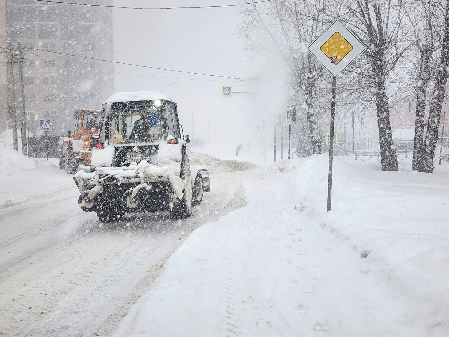 коммунальные службы, снегопад, циклон, Старая Купавна, Богородский городской округ,