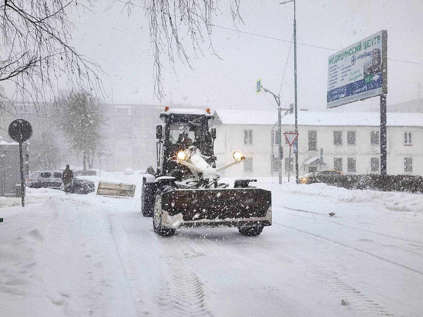 коммунальные службы, снегопад, циклон, Старая Купавна, Богородский городской округ,