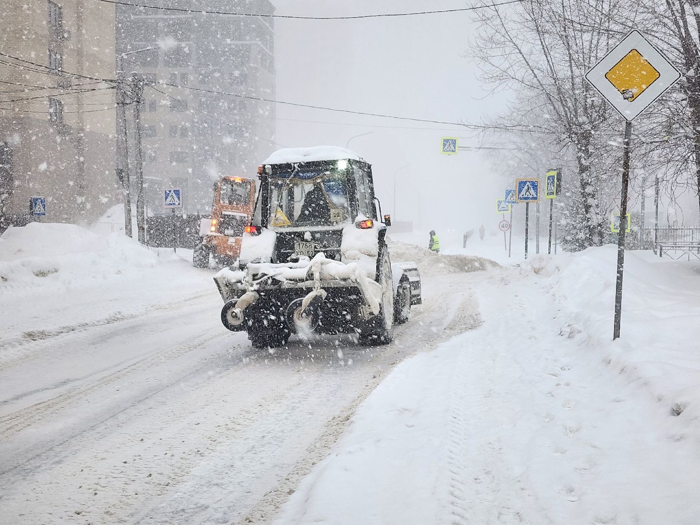 коммунальные службы, снегопад, циклон, Старая Купавна, Богородский городской округ,