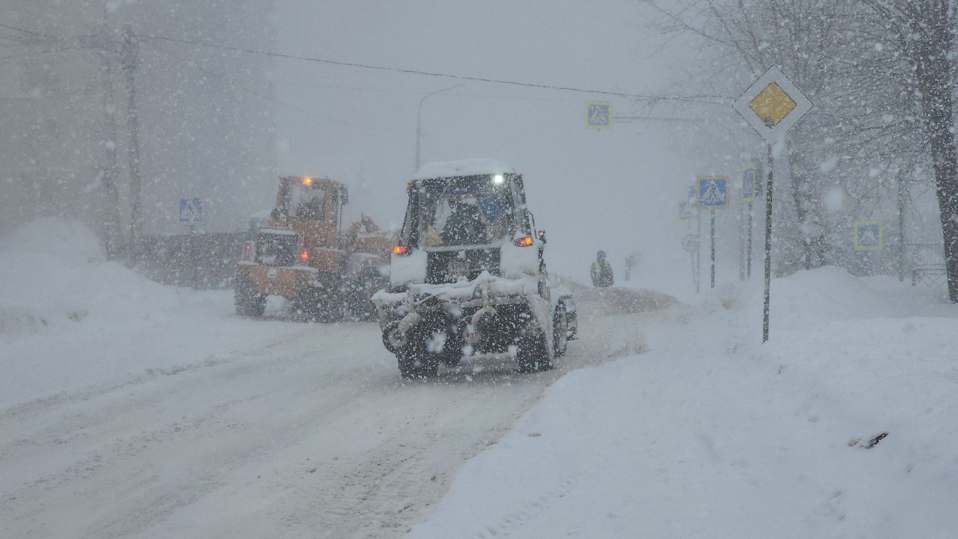 коммунальные службы, снегопад, циклон, Старая Купавна, Богородский городской округ,