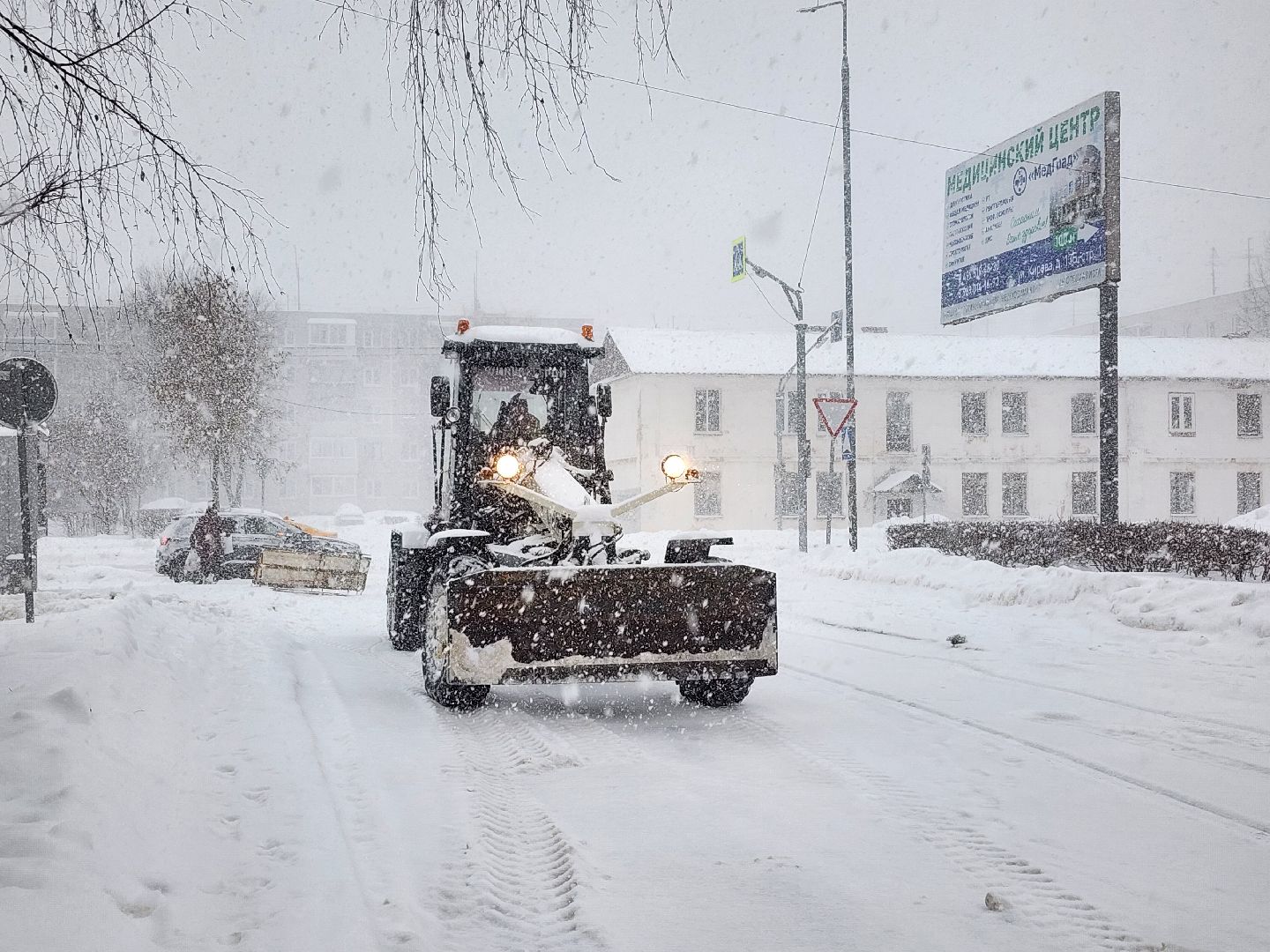 коммунальные службы, снегопад, циклон, Старая Купавна, Богородский городской округ,