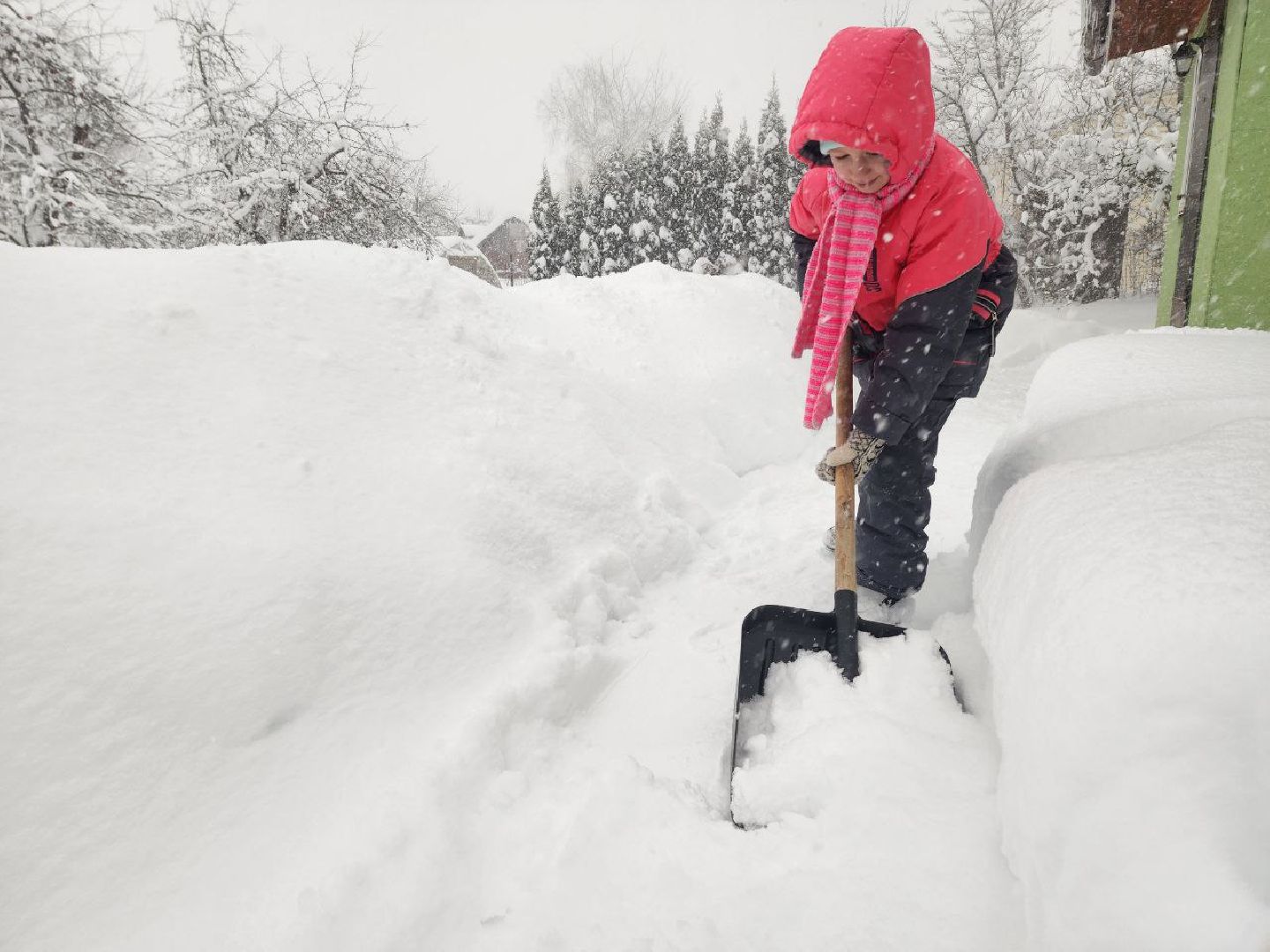 Солнечногорск, Снег, Уборка, Дети, Снегопад,