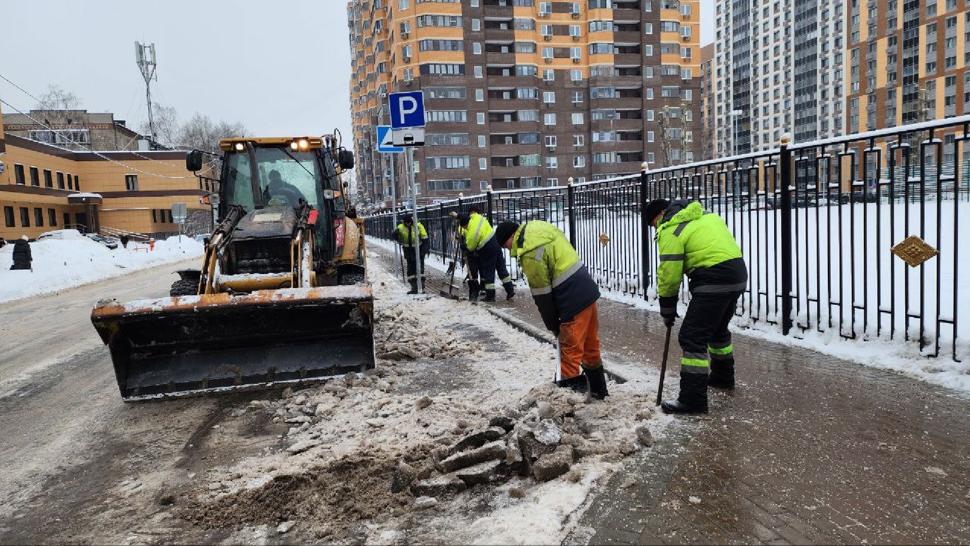 люберцы, Люберецкие коммунальщики, Снегопад ольга, уборка снега,