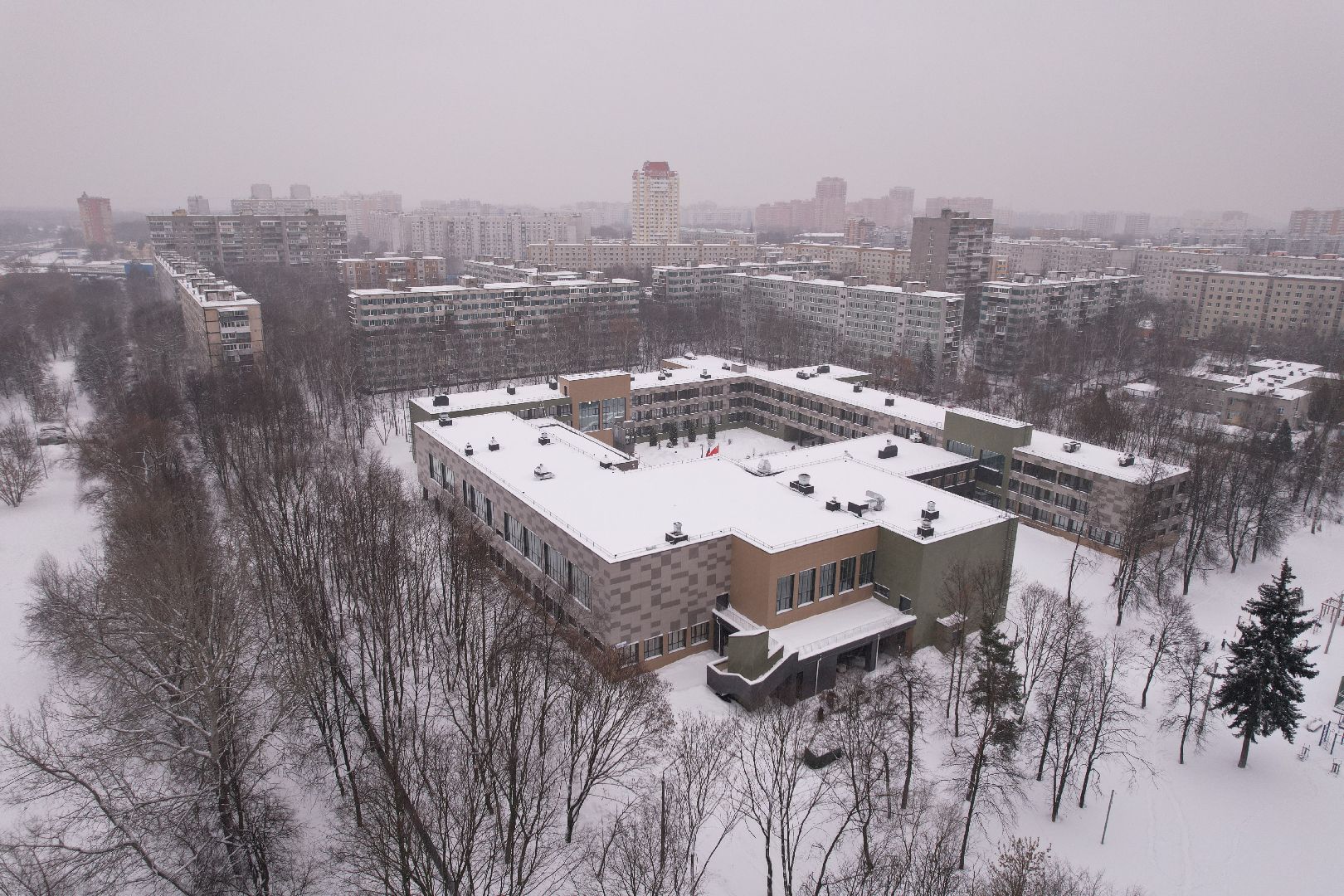 видео с коптера, гимназия,