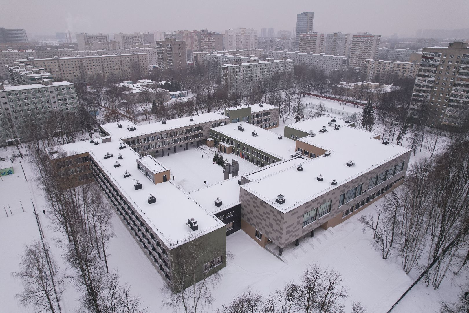 видео с коптера, гимназия,