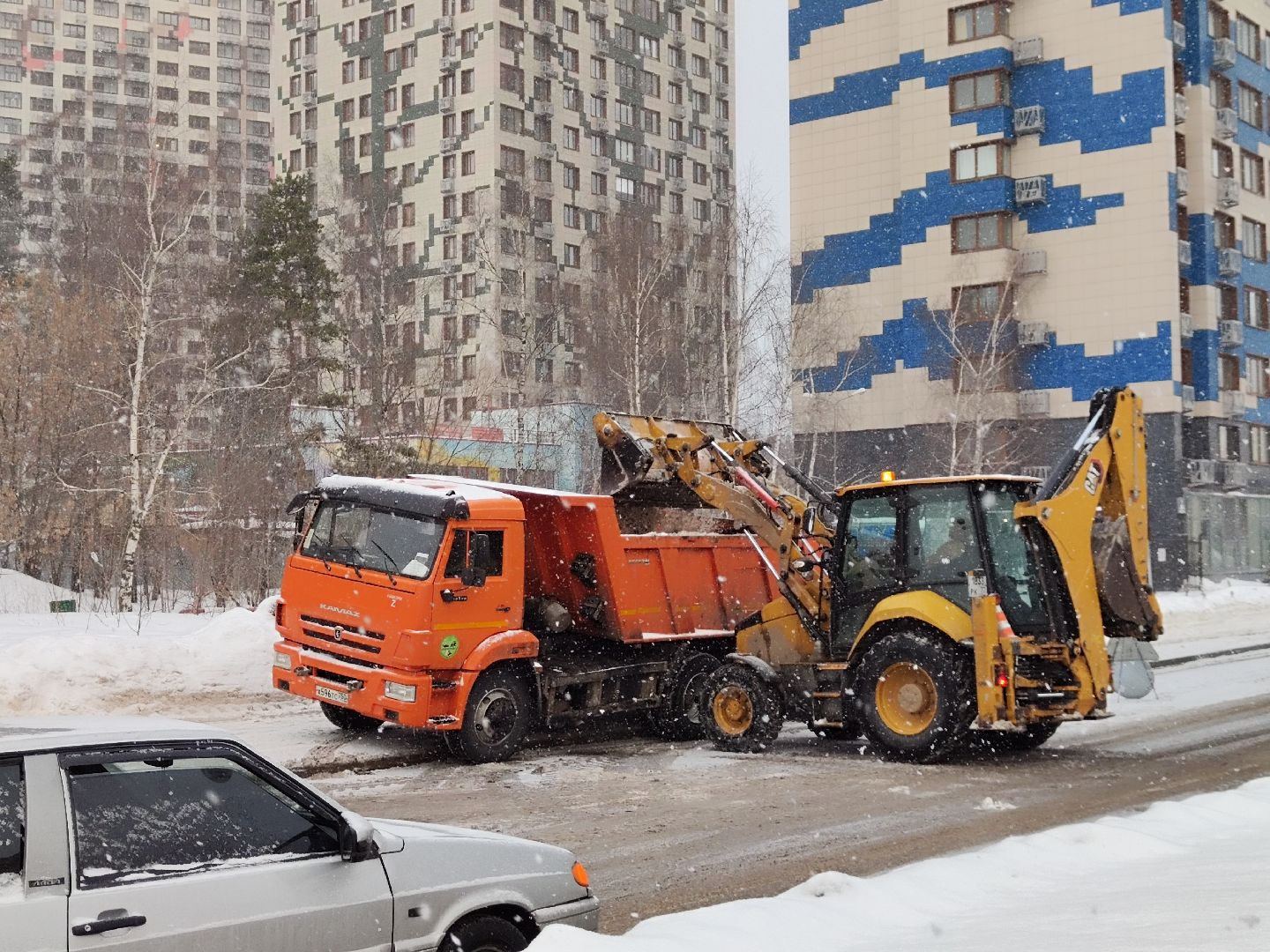 уборка улиц, снегопад, коммунальная техника,