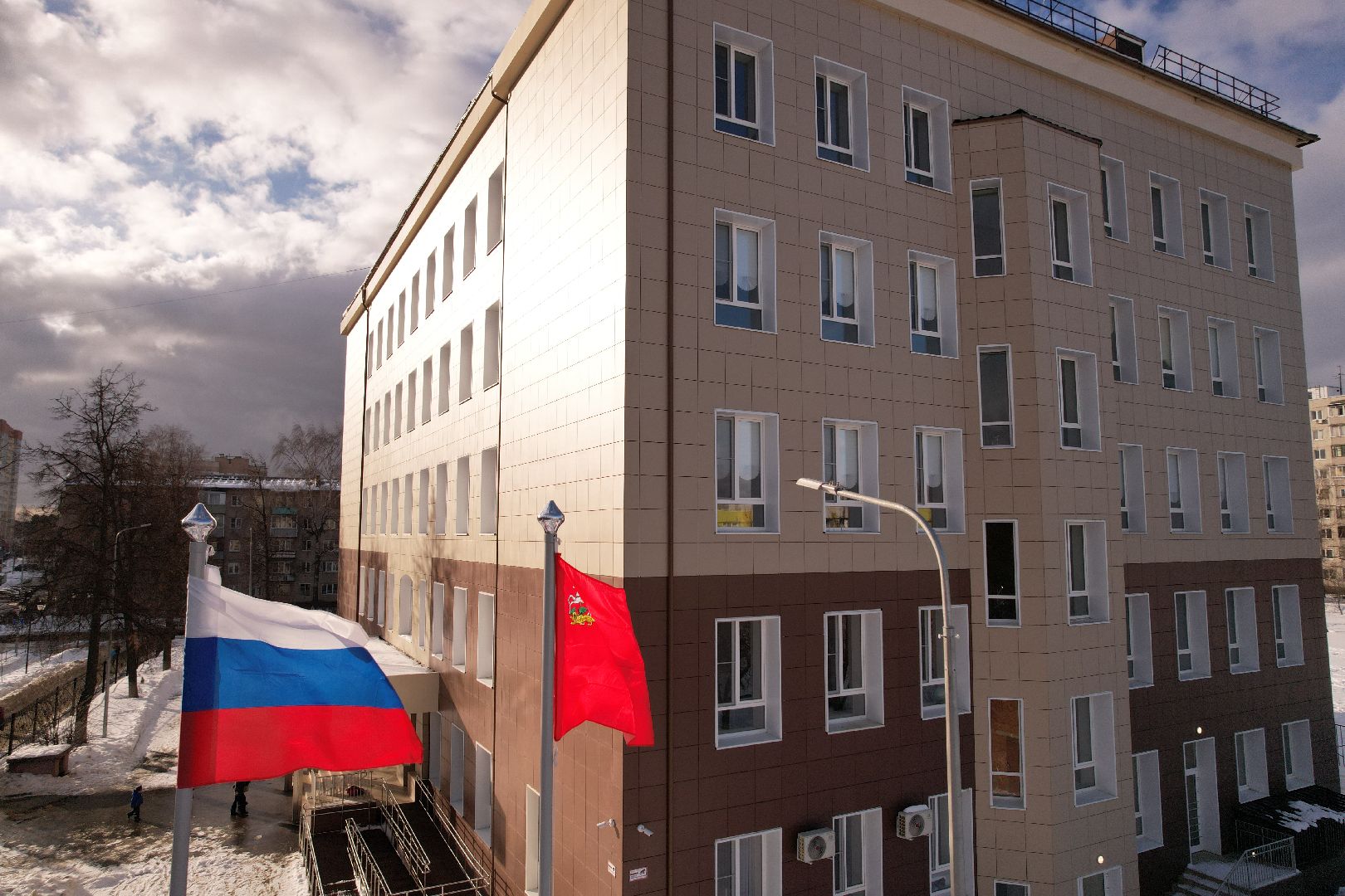 видео с коптера, школа,