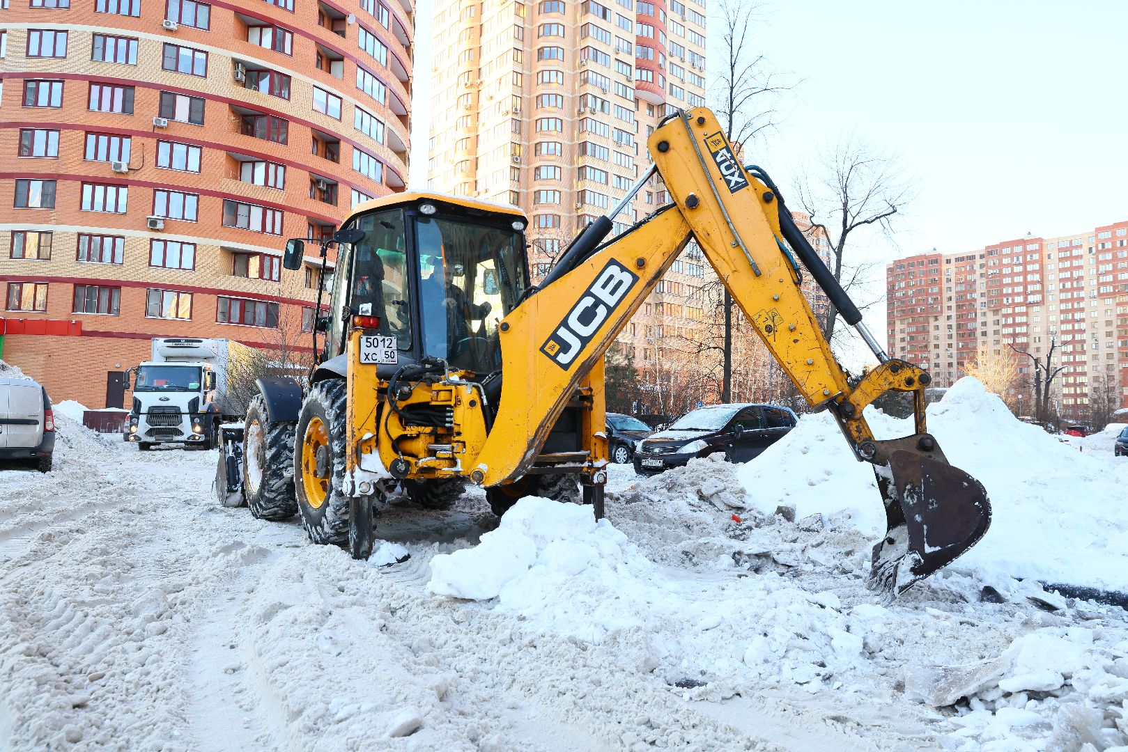 Реутов, ЖКХ, снегопад, Ольга, уборка, трактор, бобкэт, дворники,