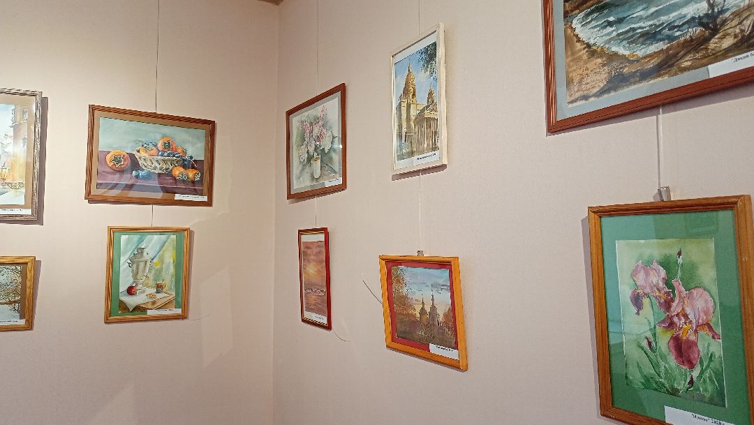Выставка, Картины, Акварель