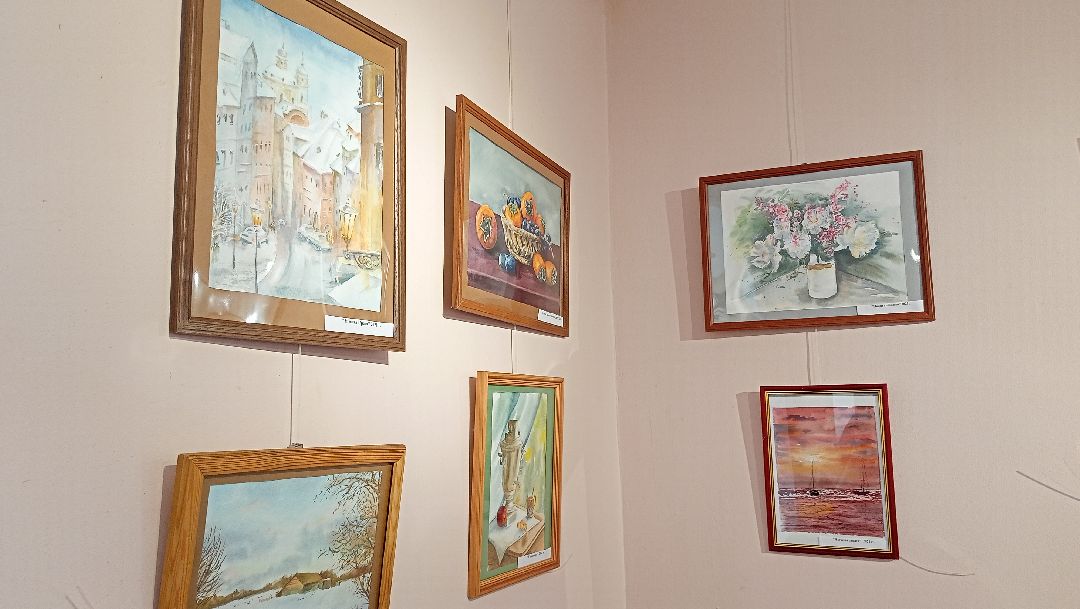 Выставка, Картины, Акварель