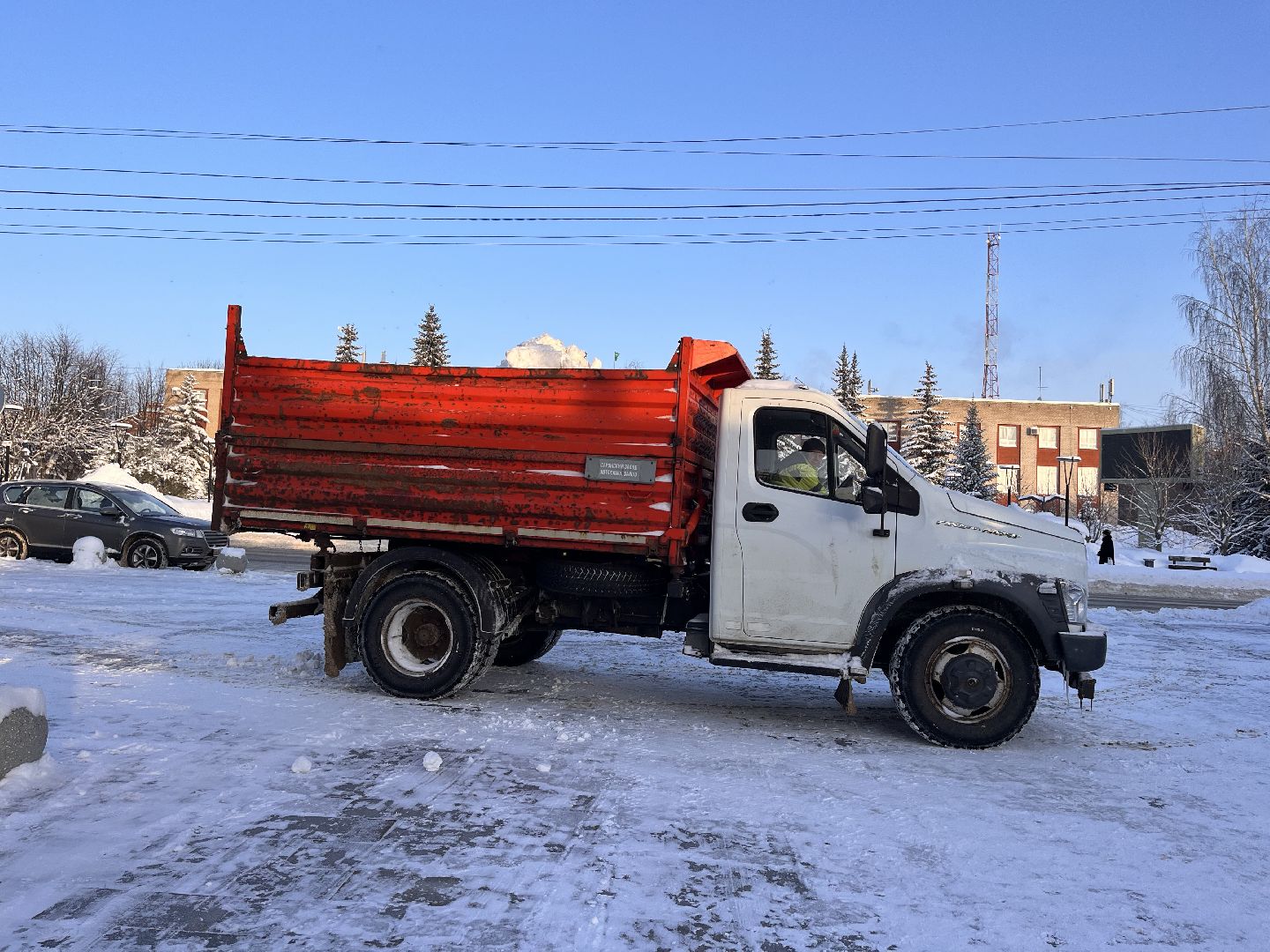 шаховская, снег, расчистка снега, комунальная техника,
