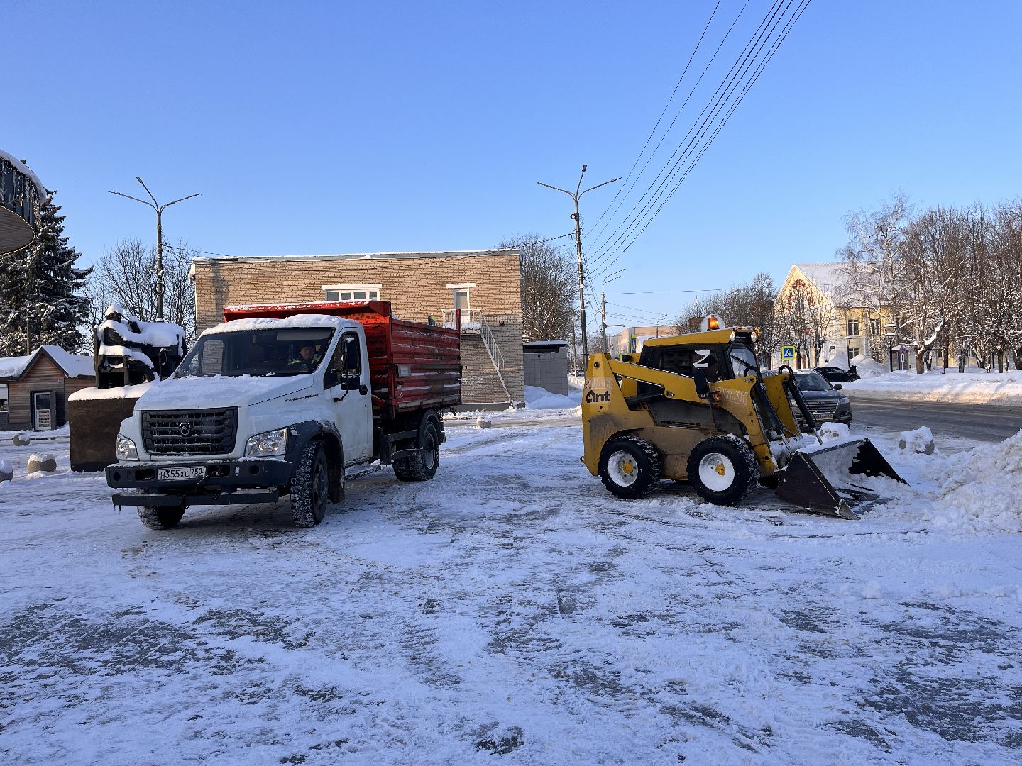 шаховская, снег, расчистка снега, комунальная техника,