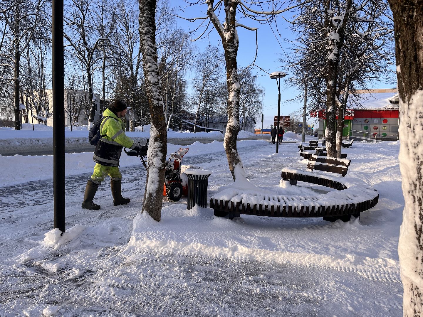 шаховская, снег, расчистка снега, комунальная техника,