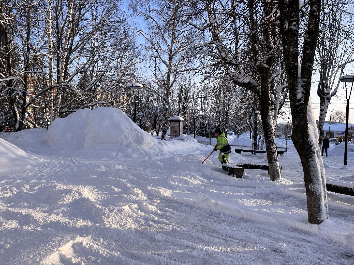 шаховская, снег, расчистка снега, комунальная техника,