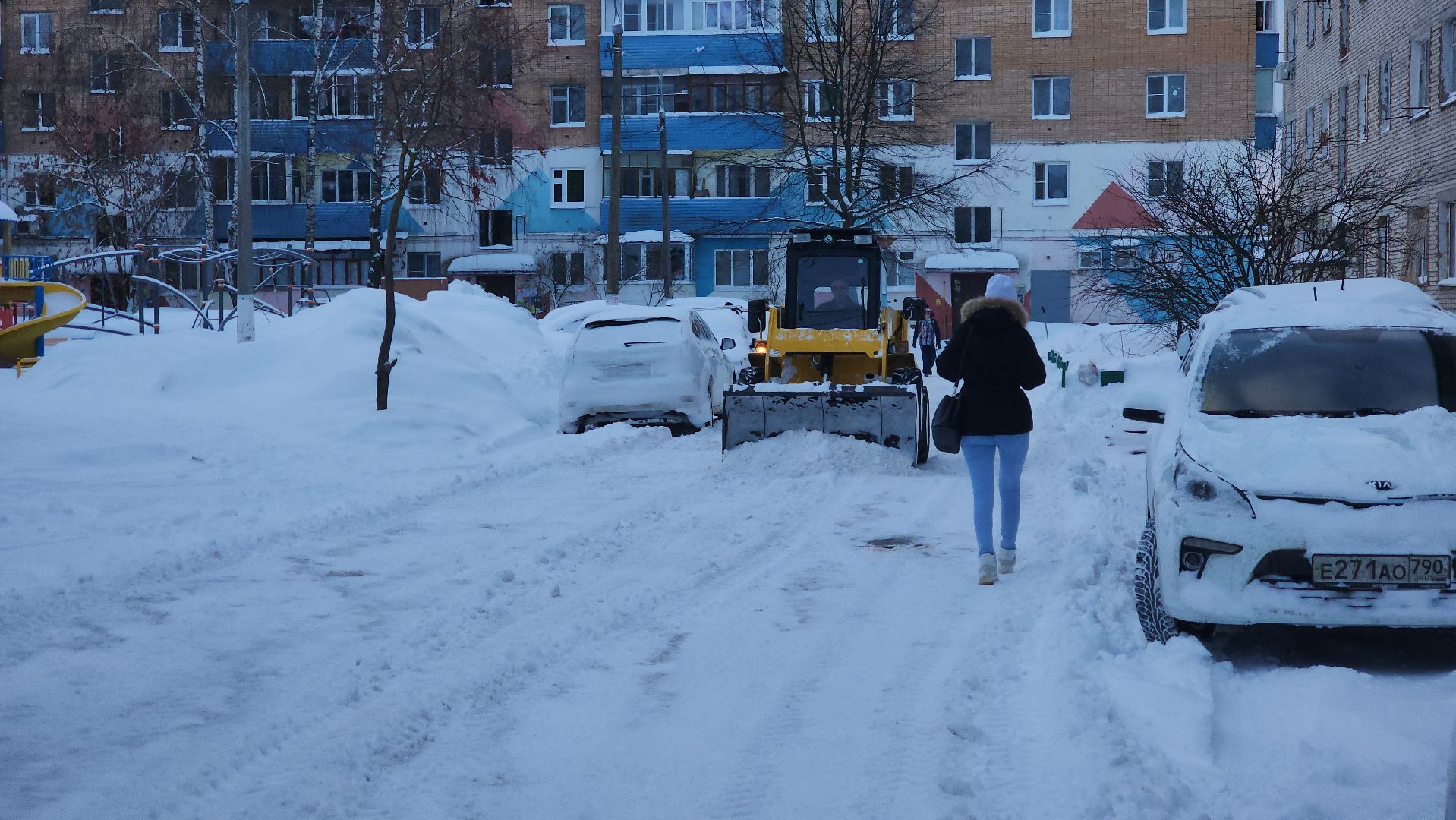 шатура, циклон ольга, уборка дворов, уборка снега,