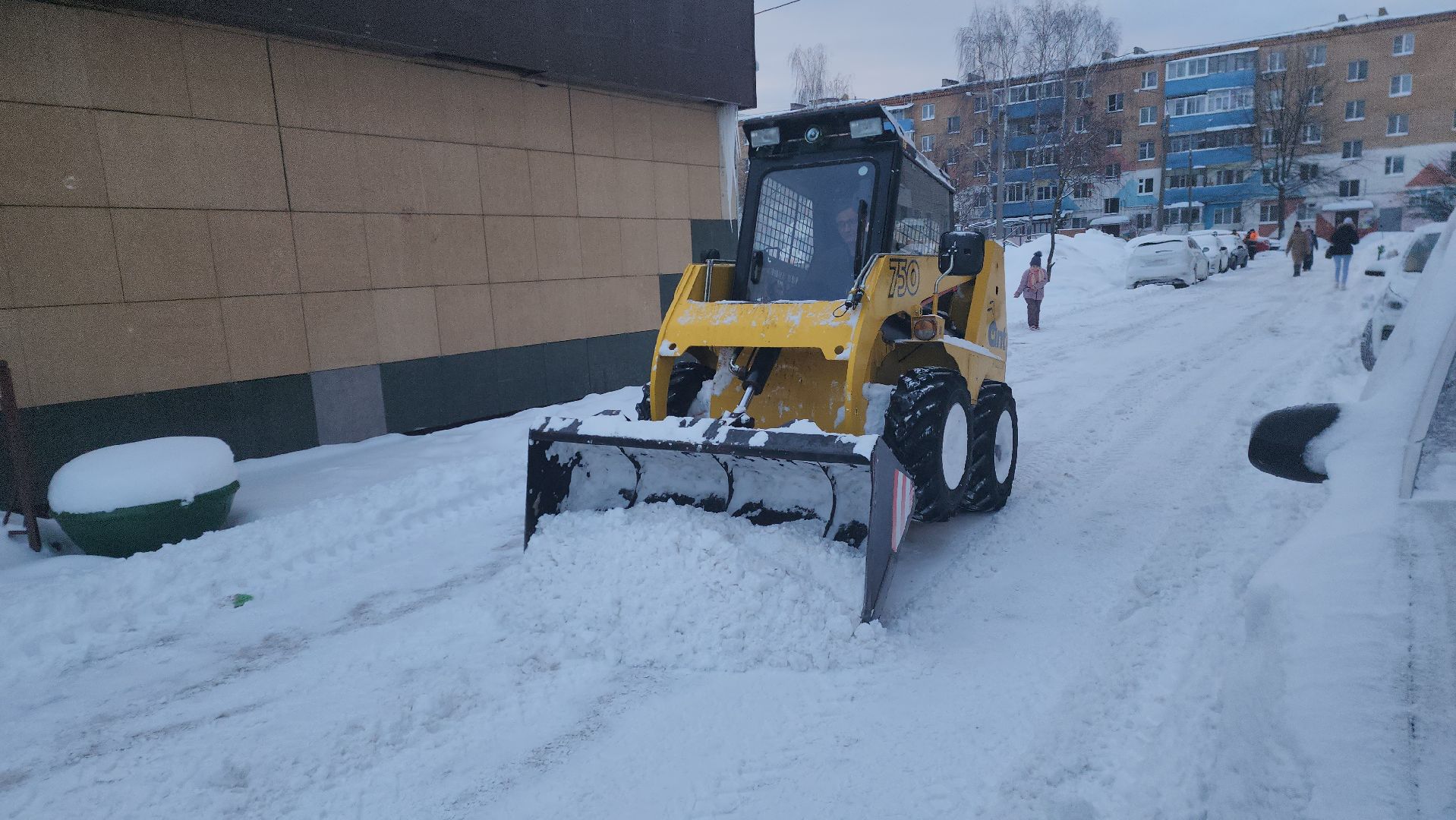 шатура, циклон ольга, уборка дворов, уборка снега,