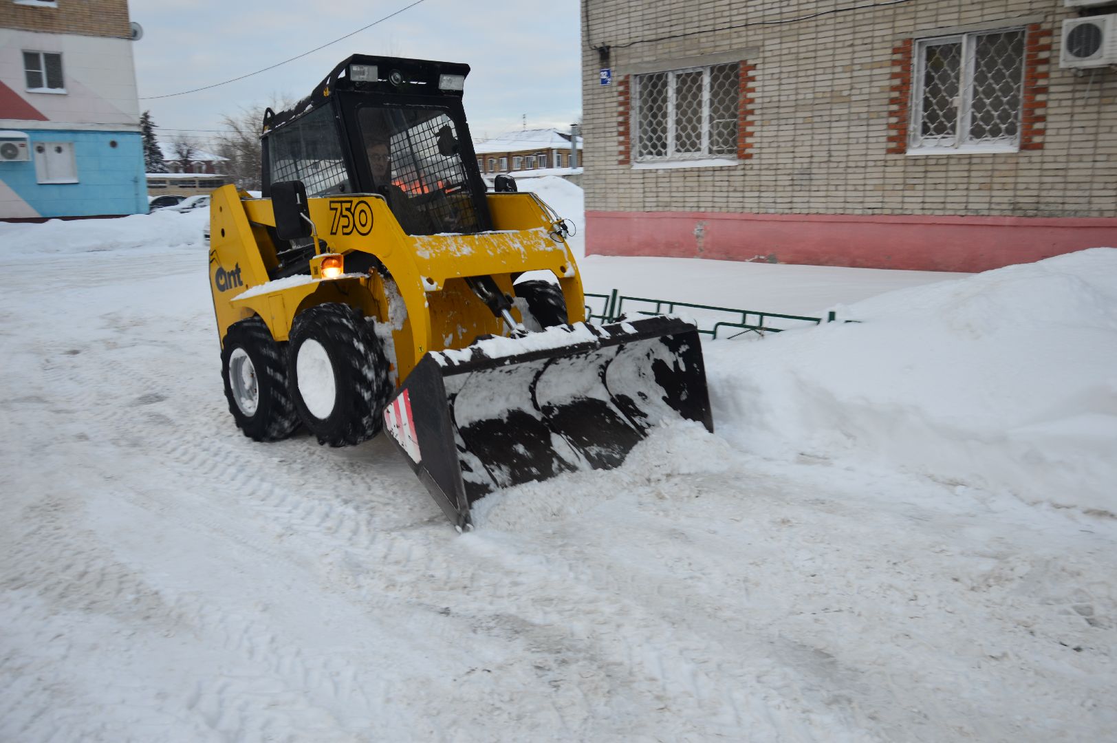 шатура, циклон ольга, уборка дворов, уборка снега,