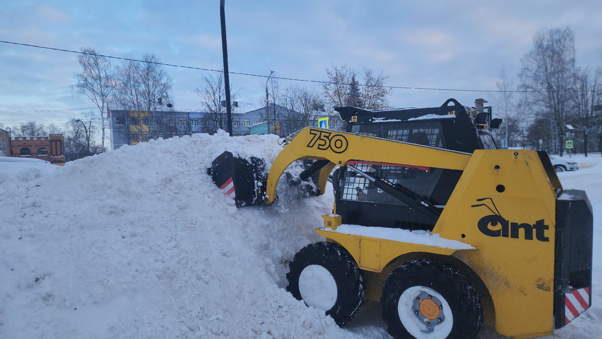 шатура, циклон ольга, уборка дворов, уборка снега,