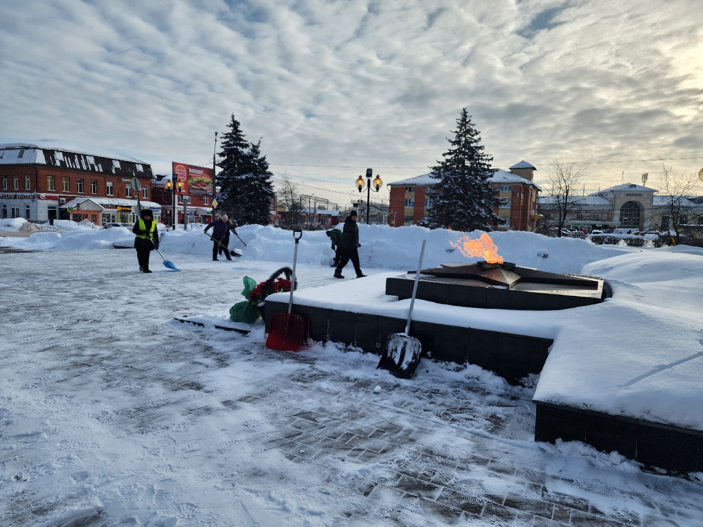 уборка снега, орехово-зуево,