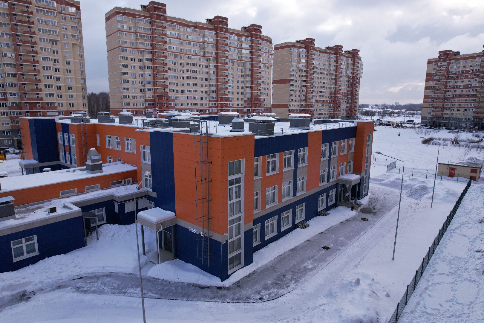 видео с коптера, детский сад,