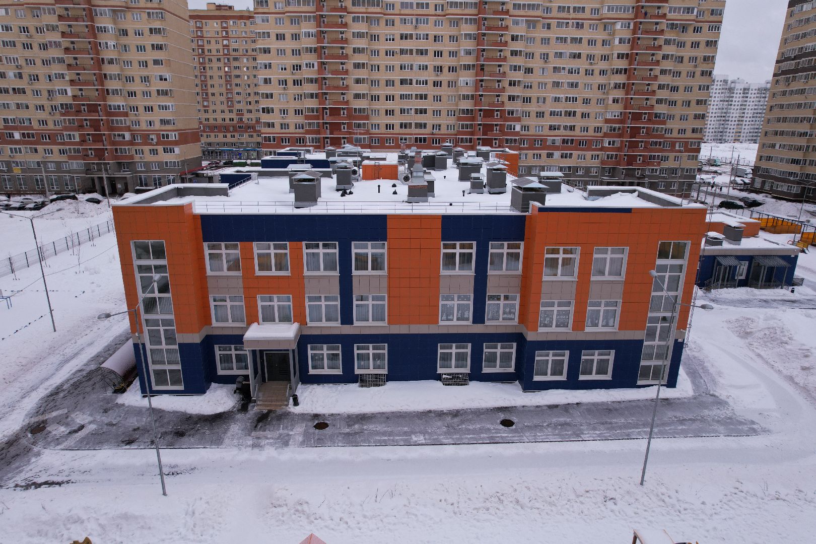 видео с коптера, детский сад,