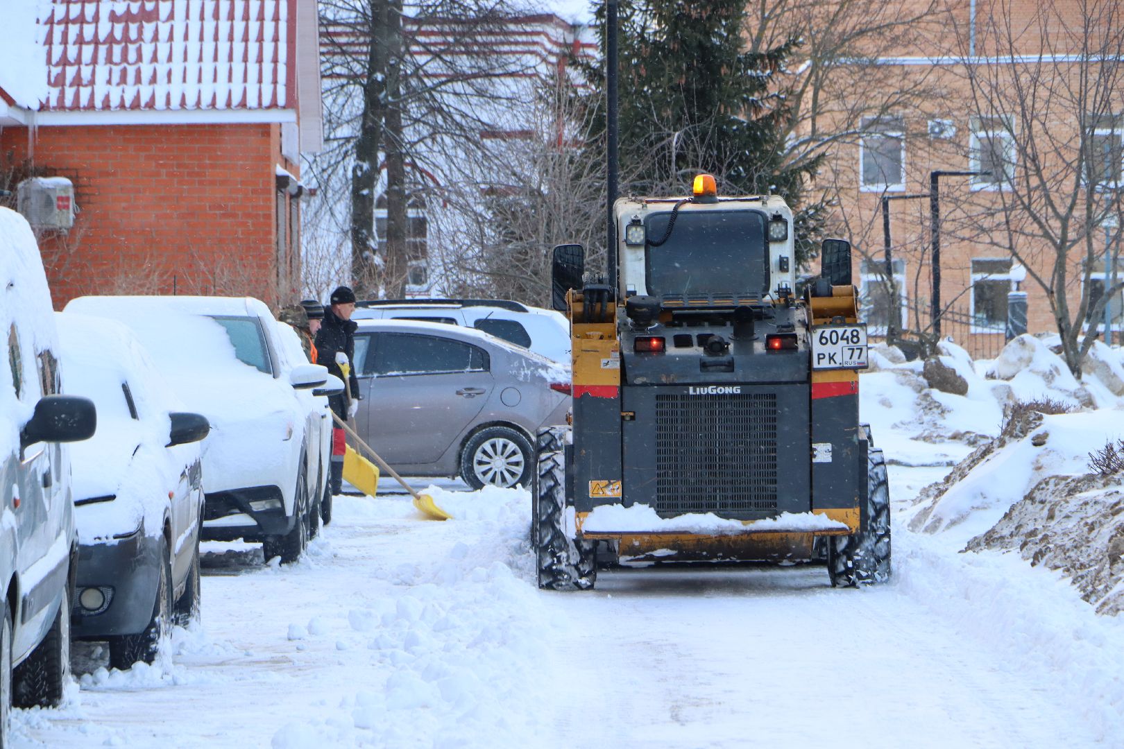 Серебряные Пруды, Циклон Ольга, снегопад, дворы, дороги,
