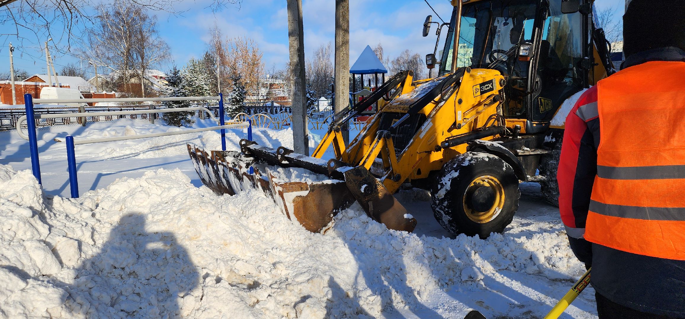 Циклон Ольга, уборка снега, Домодедово,