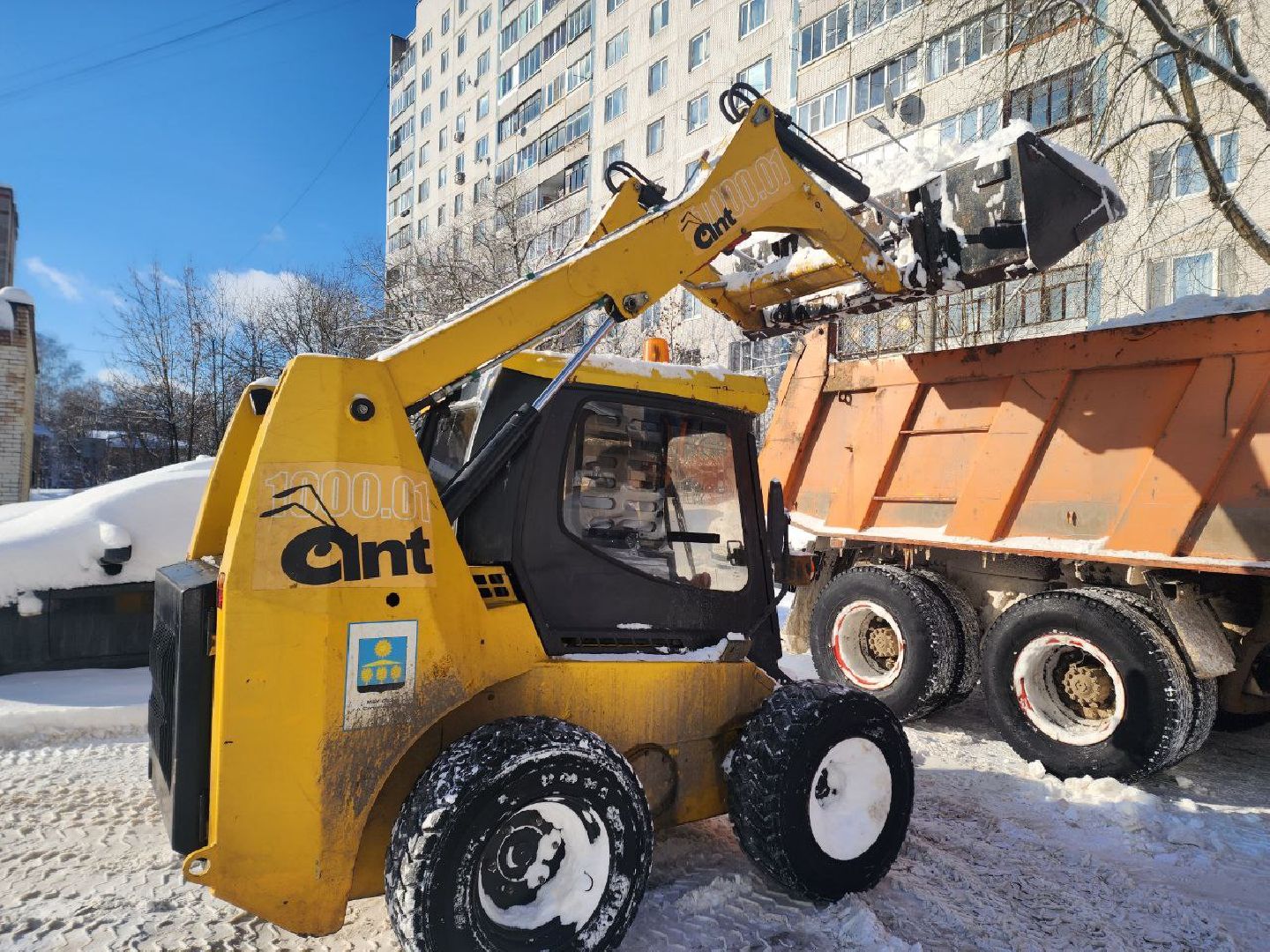 Солнечногорск, Уборка снега, Рабочие, Техника, Снегопад,