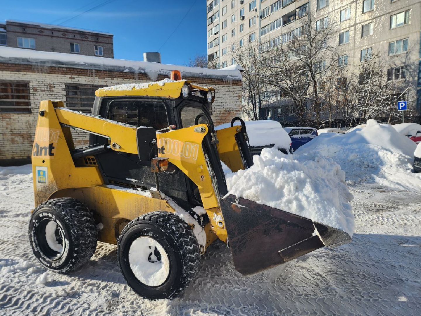 Солнечногорск, Уборка снега, Рабочие, Техника, Снегопад,
