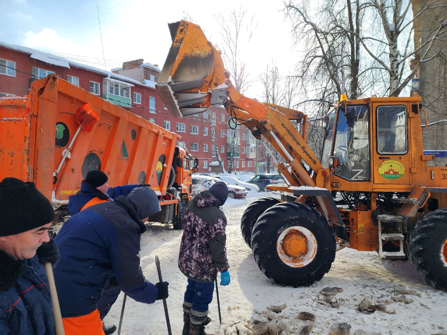 красноармейск, г.о. пушкинский, уборка дворов, вывоз снега,