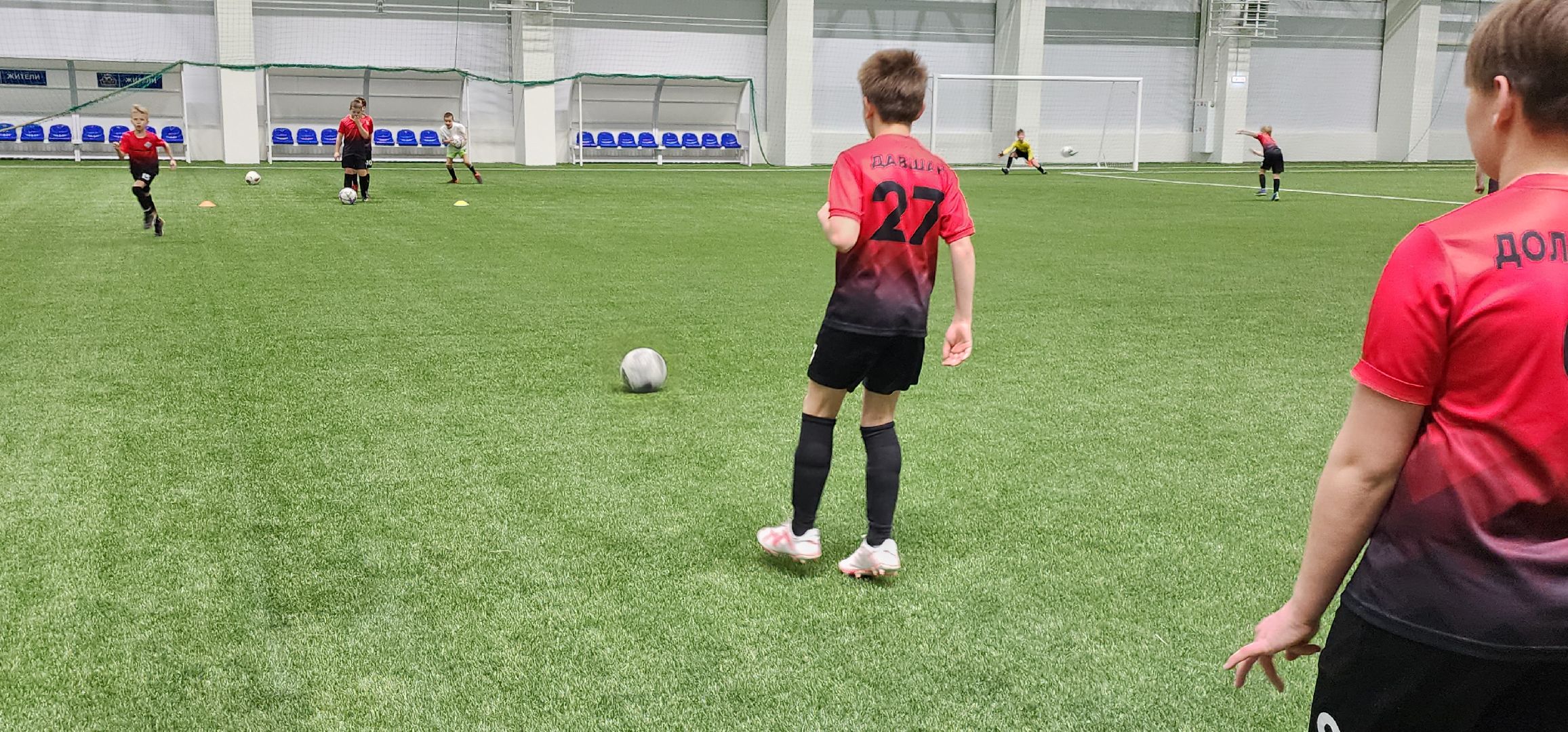 новый футбольный манеж, спорт, Минспорт, Домодедово, первая тренировка,