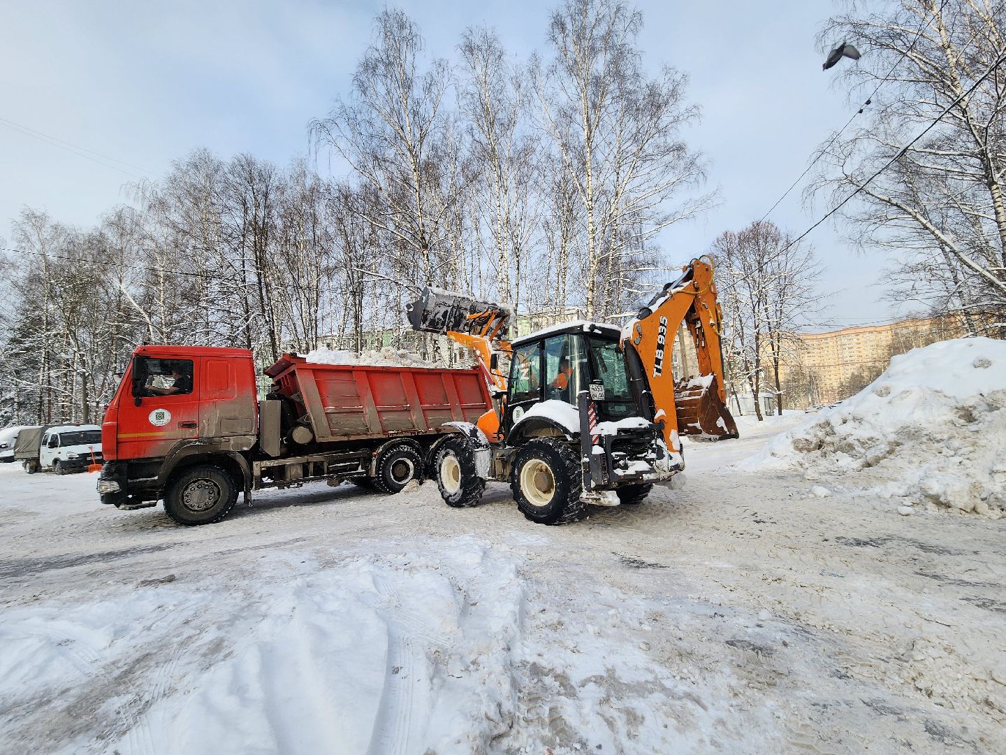 пушкино, уборка снега, коммунальная техника, циклон ольга,