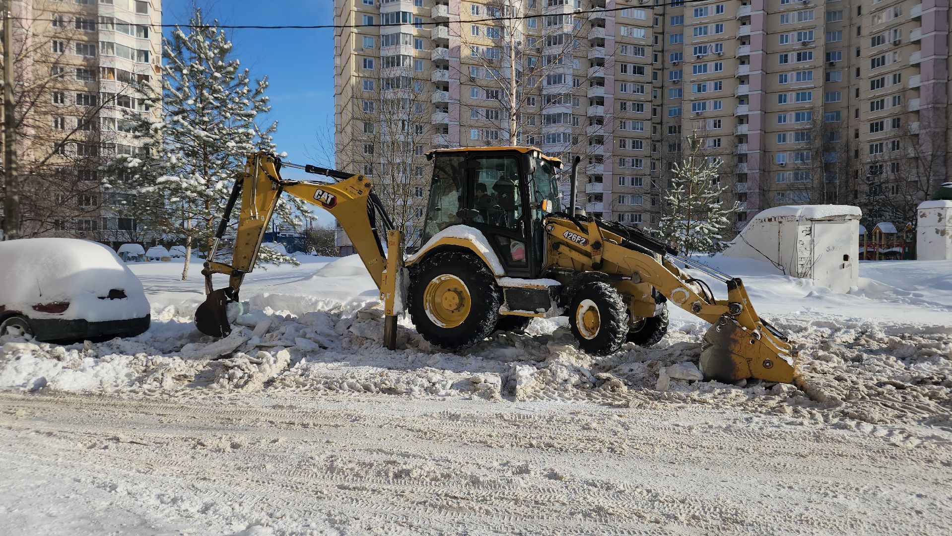 снегопад ольга, фрязино, коммунальная техника,