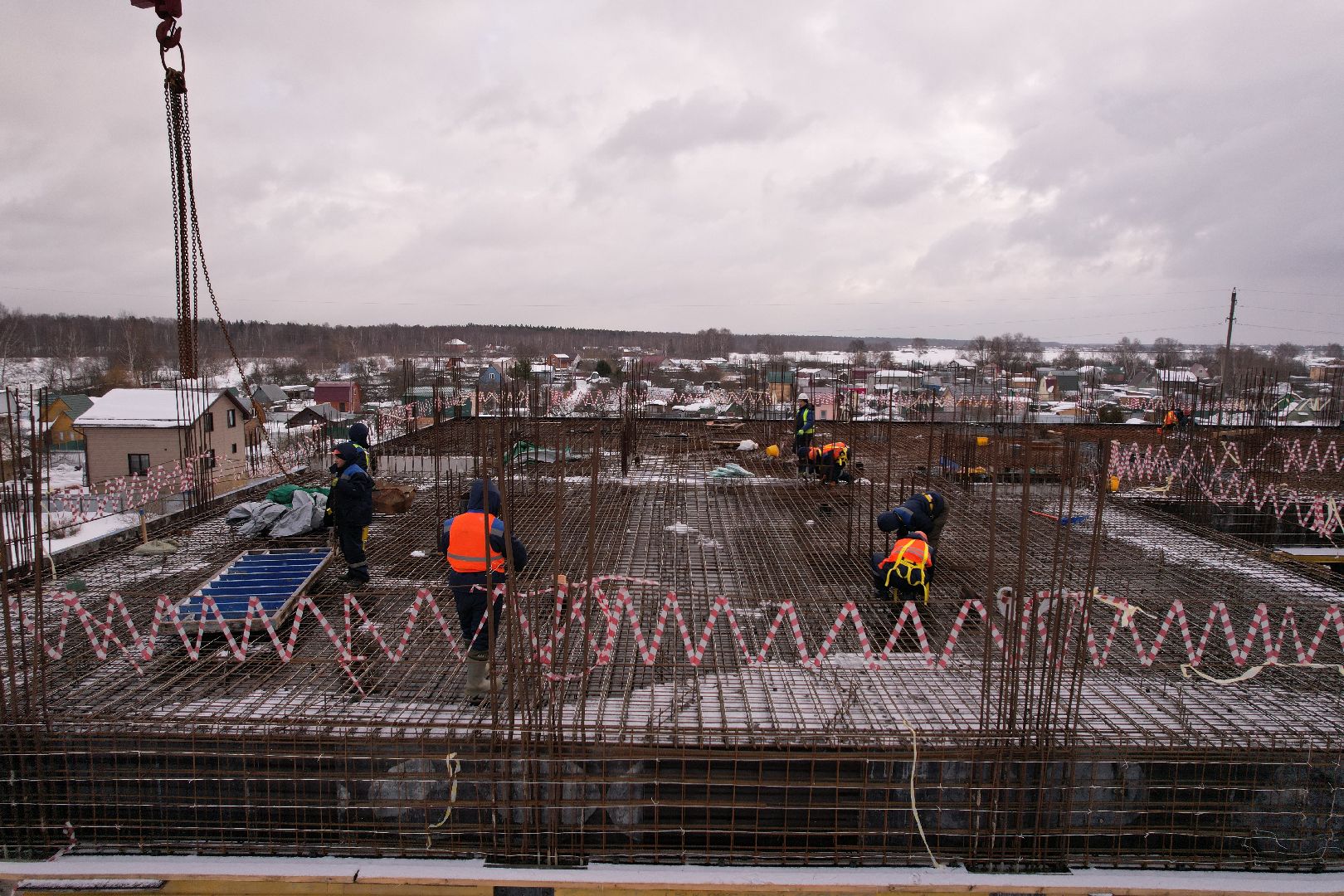видео с коптера, поликлиника,