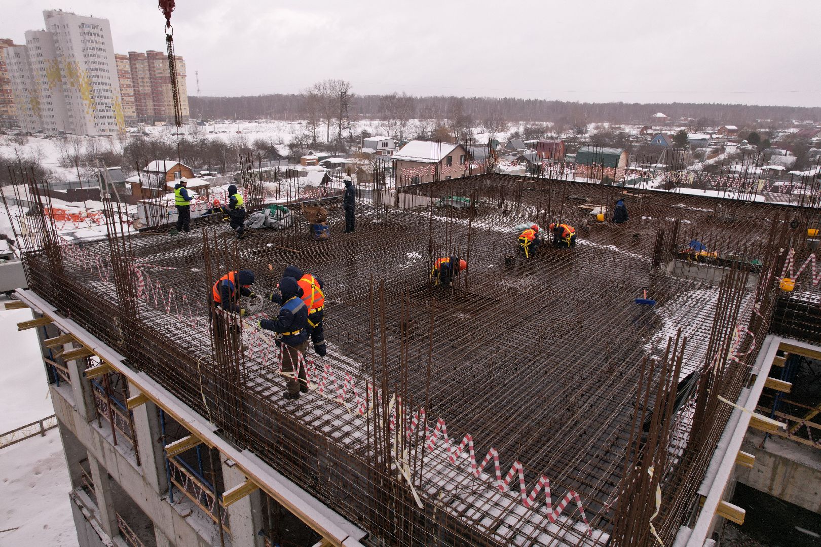 видео с коптера, поликлиника,