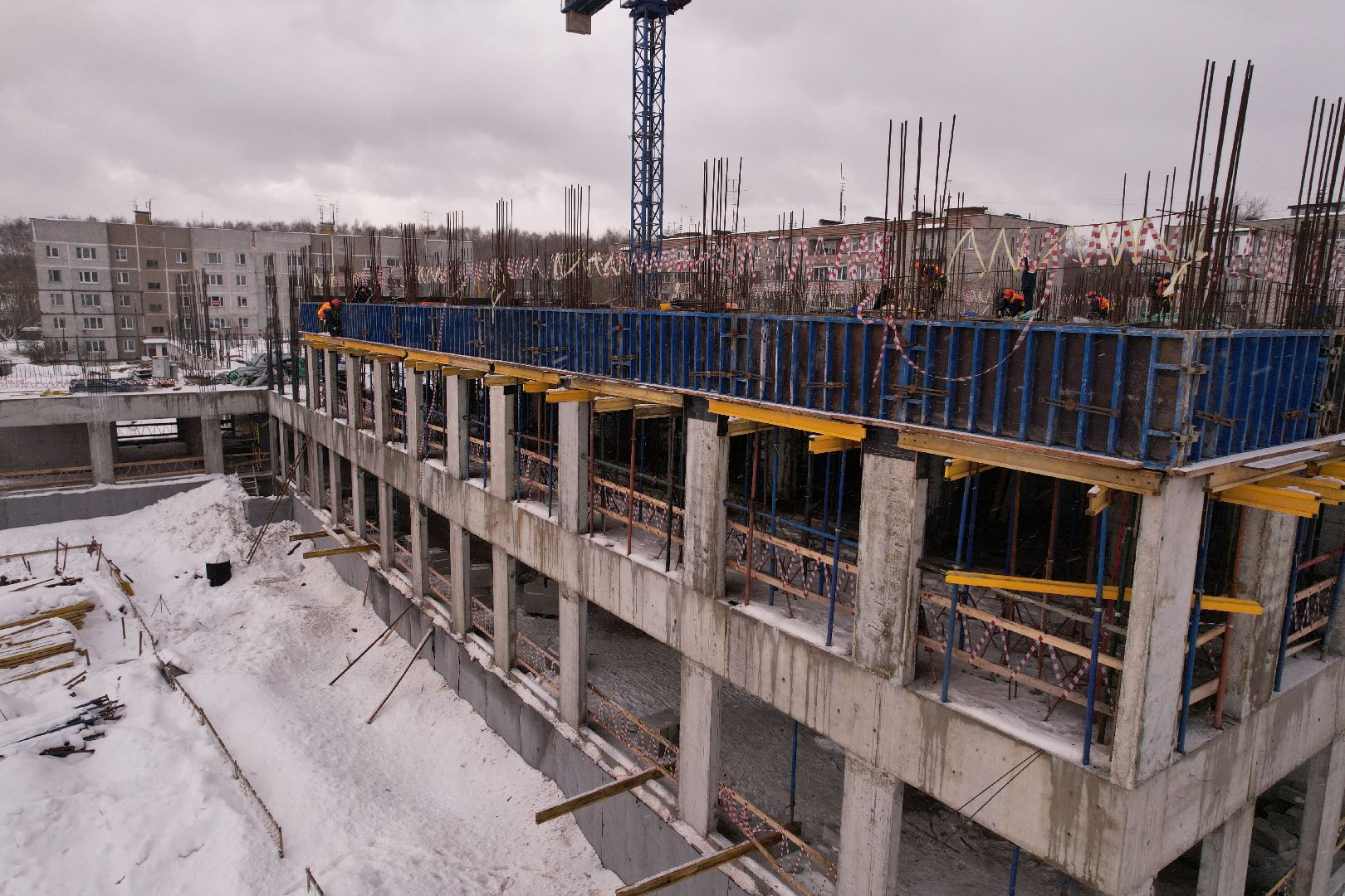 видео с коптера, поликлиника,