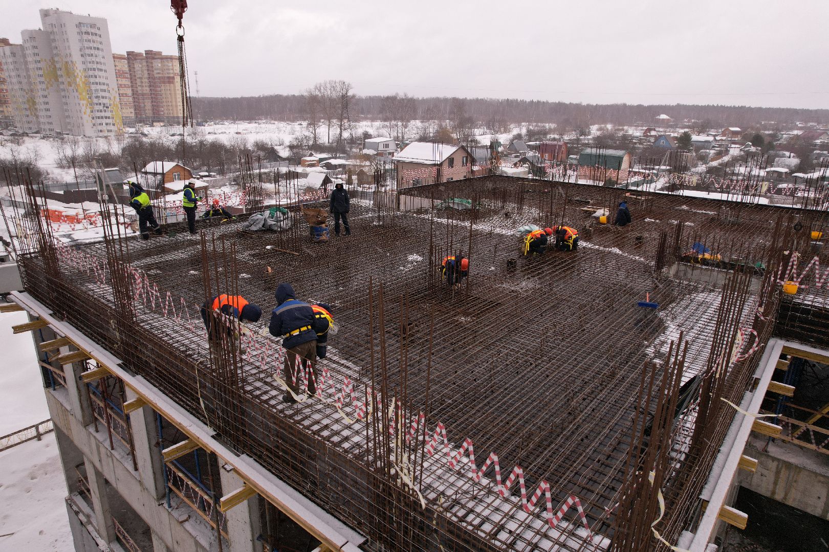 видео с коптера, поликлиника,