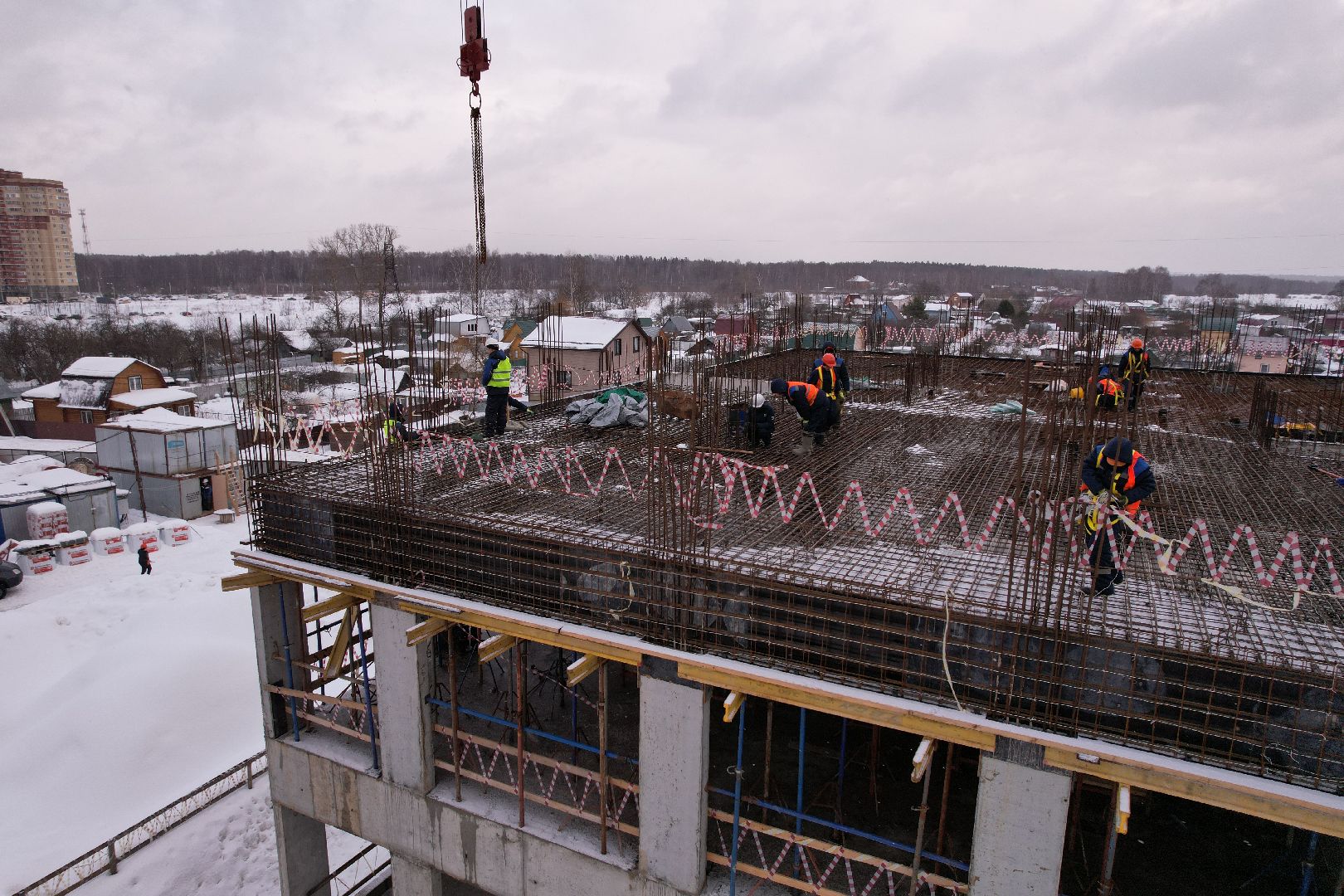 видео с коптера, поликлиника,